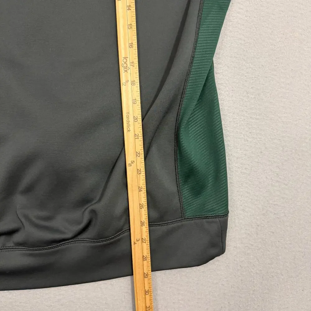 Nike Michigan State Spartans Hoodie Medium Gray Green Full Zip Sweatshirt MSU